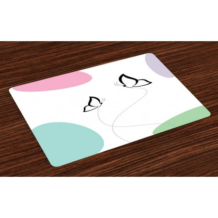 Butterfly Placemats Set of 4 Cheerful Spring Composition with Cute Butterflies and Colorful Blots Washable Fabric Place Mats for Dining Room Kitchen Table Decor Lilac Green Pink White by Ambesonne
Butterfly Placemats Set of 4 Cheerful Spring Composition with Cute Butterflies and Colorful Blots Washable Fabric Place Mats for Dining Room Kitchen Table Decor Lilac Green Pink White by Ambesonne