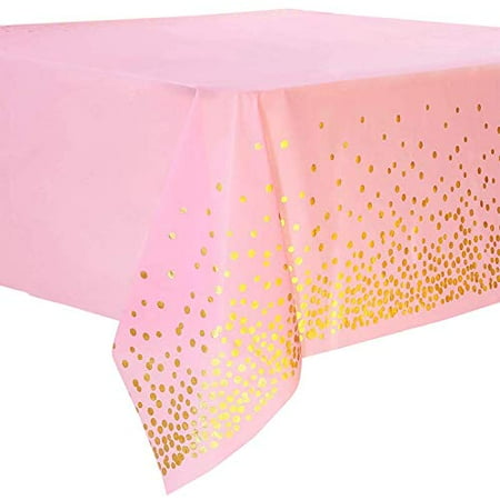 108 x54 4 Packs Pink and Gold Disposable Party Tablecloth for Rectangle Table Gold Stamping Dot Confetti Rectangular Plastic Table Cover for Bachelorette Girl Birthday and Baby Shower Wedding
108 x54 4 Packs Pink and Gold Disposable Party Tablecloth for Rectangle Table Gold Stamping Dot Confetti Rectangular Plastic Table Cover for Bachelorette Girl Birthday and Baby Shower Wedding