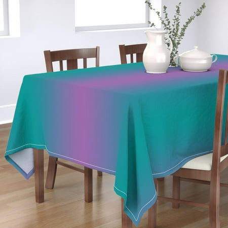 Tablecloth Ombre Gradient Fade Teal Purple Winter Summer Cotton Sateen