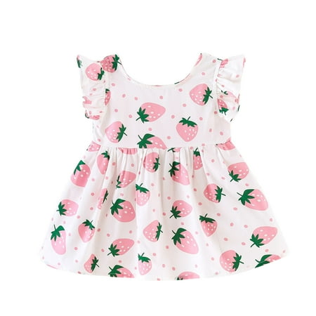 ZMHEGW Toddler Girls Fly Sleeve Dresses Infant Strawberry Printed Bowknot Princess Dress Spring Clothing
ZMHEGW Toddler Girls Fly Sleeve Dresses Infant Strawberry Printed Bowknot Princess Dress Spring Clothing