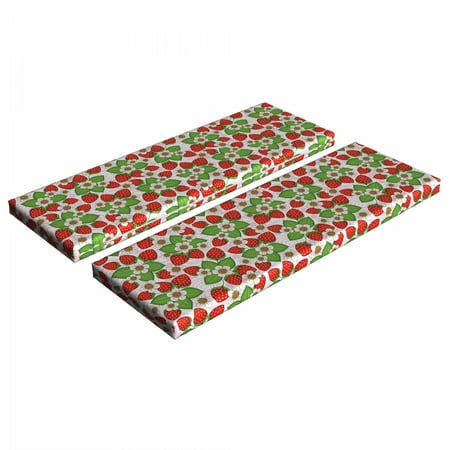 Spring Bench Cushion Set of 2 Floral Pattern with Strawberries Flowers and Leaf Season Inspirational Design Standard Size Foam Pad and Decorative Cover Green Red by Ambesonne
Spring Bench Cushion Set of 2 Floral Pattern with Strawberries Flowers and Leaf Season Inspirational Design Standard Size Foam Pad and Decorative Cover Green Red by Ambesonne