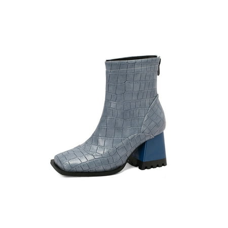 Ritualay Ladies Anti-Slip Booties Breathable Square Toe Dress Boot Office Work Chunky Heeled Blue 5
Ritualay Ladies Anti-Slip Booties Breathable Square Toe Dress Boot Office Work Chunky Heeled Blue 5