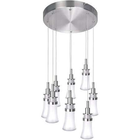 Chandeliers 8 Light Bulb Fixture With Polished Nickel Finish Metal & Glass LED 13 48 Watts
Chandeliers 8 Light Bulb Fixture With Polished Nickel Finish Metal & Glass LED 13 48 Watts
