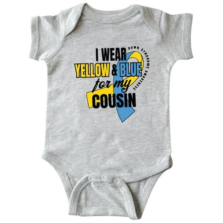 Inktastic I Wear Yellow and Blue For My Cousin Down Syndrome Awareness Gift Baby Boy or Baby Girl Bodysuit
Inktastic I Wear Yellow and Blue For My Cousin Down Syndrome Awareness Gift Baby Boy or Baby Girl Bodysuit