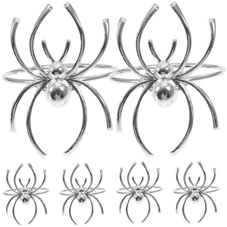 NUOLUX 6 Pcs Halloween Napkin Rings Alloy Spider Design Hotel Napkin Holders Restaurant Dedicated Serviette Buckles for Dining Party (Silver)
NUOLUX 6 Pcs Halloween Napkin Rings Alloy Spider Design Hotel Napkin Holders Restaurant Dedicated Serviette Buckles for Dining Party (Silver)
