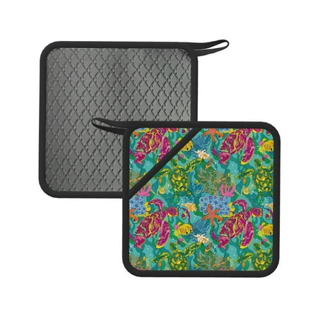 2PCS Pot Holders for Kitchen - Heat Resistant Silicone Pot Holders with Hanging Loop Turtles Non Slip Oven Hot Pads Potholders for Decor Baking Cooking Kitchen
2PCS Pot Holders for Kitchen - Heat Resistant Silicone Pot Holders with Hanging Loop Turtles Non Slip Oven Hot Pads Potholders for Decor Baking Cooking Kitchen