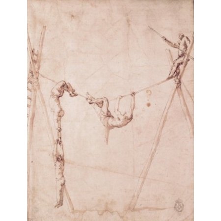 Acrobats On a Loose Wire Ribera Jusepe de (1591-1652Spanish) Stretched Canvas - Jusepe de Ribera (18 x 24)