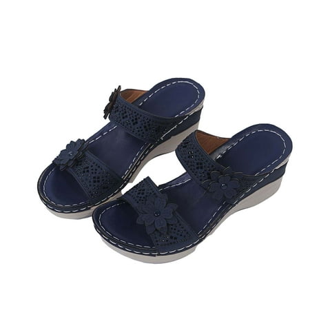Womens Summer Retro Casual Flowers High-heeled Flat-bottomed Ladies Wedge Slippers Open Toe Slide Sandals Comfortable Flats Flip-Flops Sandal Casual Platforms Wedge Sandals Heeled Sandals A9970
Womens Summer Retro Casual Flowers High-heeled Flat-bottomed Ladies Wedge Slippers Open Toe Slide Sandals Comfortable Flats Flip-Flops Sandal Casual Platforms Wedge Sandals Heeled Sandals A9970