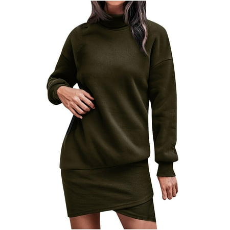 Valentine s Day Deals Woman Fashion Temperament Solid Color Long Sleeve Crew Neck Irregular Dress Army Green XL
Valentine s Day Deals Woman Fashion Temperament Solid Color Long Sleeve Crew Neck Irregular Dress Army Green XL