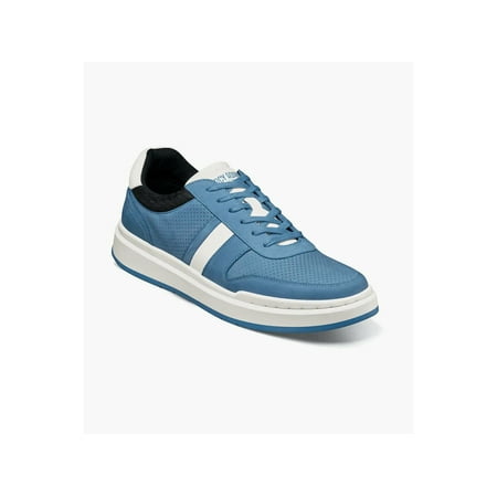 Stacy Adams Currier Moc Toe Lace Up Sneaker Strip French Blue 25515-420