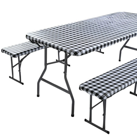 Elastic Fitted Vinyl Tablecloth 30 x 72 Flannel Backing Rectangle Table Cover for 6ft Folding Table Waterproof Wipeable Table Cloth for Outdoor Picnic Camping Parties Grey
Elastic Fitted Vinyl Tablecloth 30 x 72 Flannel Backing Rectangle Table Cover for 6ft Folding Table Waterproof Wipeable Table Cloth for Outdoor Picnic Camping Parties Grey