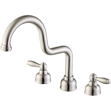 Widespread Bathroom Faucet 8 Inches Brass 3 Hole Bathroom Sink Faucet with Supply Hoses (Brushed Nickel)
Widespread Bathroom Faucet 8 Inches Brass 3 Hole Bathroom Sink Faucet with Supply Hoses (Brushed Nickel)