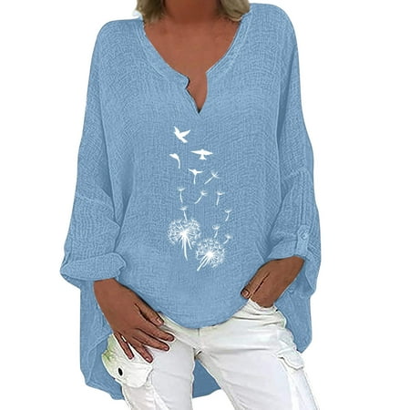 Yourumao Women Clearance Tops Deep V Neck Linen Outerwear for Teen Girl Fall Winter Long Button Sleeve Dandelion Floral Print Loose Fit Cardigan Outfit Womens Clothes
Yourumao Women Clearance Tops Deep V Neck Linen Outerwear for Teen Girl Fall Winter Long Button Sleeve Dandelion Floral Print Loose Fit Cardigan Outfit Womens Clothes