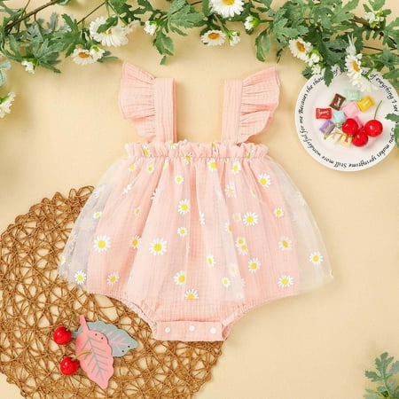 Jeborah Summer Toddler Baby Girl Small Daisy Mesh Flying Sleeve Cotton Romper Jumpsuit Clearance Under 10
Jeborah Summer Toddler Baby Girl Small Daisy Mesh Flying Sleeve Cotton Romper Jumpsuit Clearance Under 10