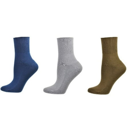 Sierra Socks Womens Diabetic Socks Cotton Ankle Seamless Toe Cushioned Sole Solid Colors (9-11 Navy/Brown/Gray)
Sierra Socks Womens Diabetic Socks Cotton Ankle Seamless Toe Cushioned Sole Solid Colors (9-11 Navy/Brown/Gray)