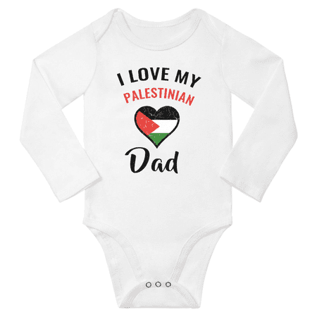 I Love My Palestinian Dad Baby Long Slevve Bodysuit Outfits (White 3-6 Months)
I Love My Palestinian Dad Baby Long Slevve Bodysuit Outfits (White 3-6 Months)