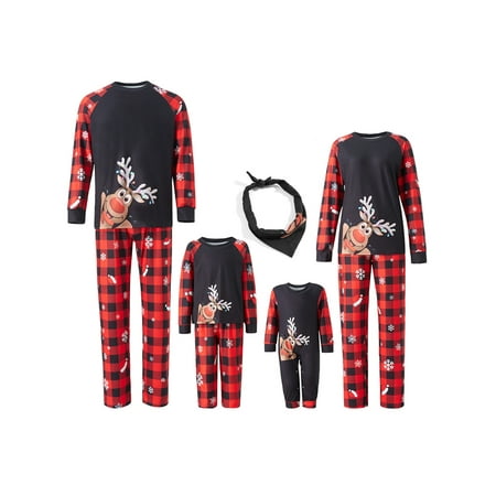 Youweixiong Matching Christmas Pajamas for Family Long Sleeve Elk Print Tops and Pants Xmas Sleepwear Pjs Set
Youweixiong Matching Christmas Pajamas for Family Long Sleeve Elk Print Tops and Pants Xmas Sleepwear Pjs Set