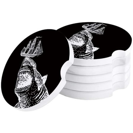 KXMDXA Black White Style Shark and Boat Set of 2 Car Coaster for Drinks Absorbent Ceramic Stone Coasters Cup Mat with Cork Base for Home Kitchen Room Coffee Table Bar Decor
KXMDXA Black White Style Shark and Boat Set of 2 Car Coaster for Drinks Absorbent Ceramic Stone Coasters Cup Mat with Cork Base for Home Kitchen Room Coffee Table Bar Decor