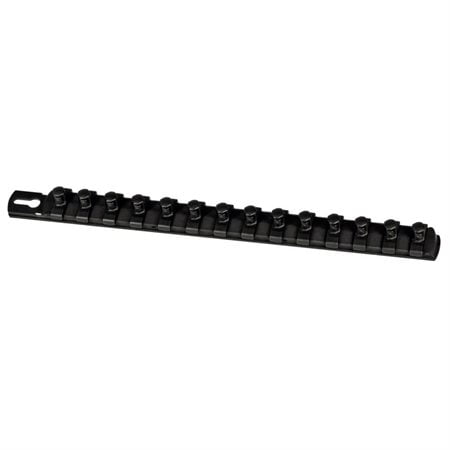 ERNST Mfg 8424 BK 13 Long Socket Rail w/14 3/8 Twist Lock Clips