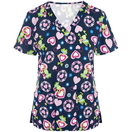 Tops for Women Casual Spring Women Casual Cute Printed Tees 3/4 Sleeve T-Shirts V Neck Casual Scrubs Tunic Tops
Tops for Women Casual Spring Women Casual Cute Printed Tees 3/4 Sleeve T-Shirts V Neck Casual Scrubs Tunic Tops