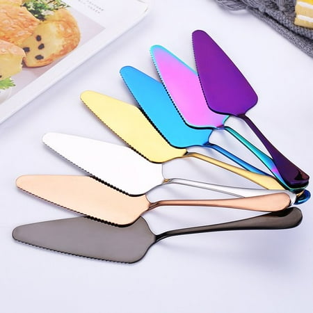 Colorful Pie Server Stainless Steel Cake Pizza Cutter Tart Dessert Slicer Serrated Edge Cake Server Blade Cutter Pie Pizza Shovel Cake Spatula Baking Tool Rose gold-2pcs
Colorful Pie Server Stainless Steel Cake Pizza Cutter Tart Dessert Slicer Serrated Edge Cake Server Blade Cutter Pie Pizza Shovel Cake Spatula Baking Tool Rose gold-2pcs