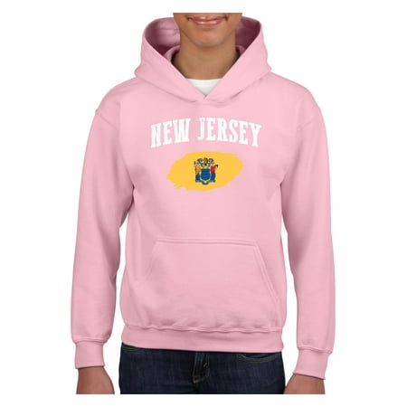 New Jersey State Flag Youth Hoodie Hooded Sweatshirt