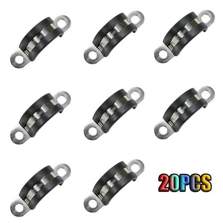 20 Pcs 25mm Rubber Pipe Strap 304 Stainless Steel Rubber Cushioned Cable 2 Hole U-Tube Strap for Tube Pipe
20 Pcs 25mm Rubber Pipe Strap 304 Stainless Steel Rubber Cushioned Cable 2 Hole U-Tube Strap for Tube Pipe