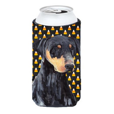Doberman Natural Ears Candy Corn Halloween Portrait Tall Boy Hugger 
Doberman Natural Ears Candy Corn Halloween Portrait Tall Boy Hugger