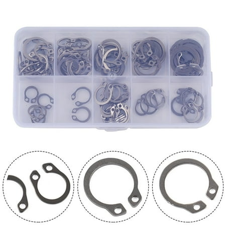 BESVEH 100Pcs 304 Stainless Steel External Circlip Retaining Ring Assortment 8-18mm Set
BESVEH 100Pcs 304 Stainless Steel External Circlip Retaining Ring Assortment 8-18mm Set