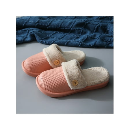 Rotosw Unisex Soft Home Indoor House Slippers Couple Soft Non Slip Warm Shoes Winter