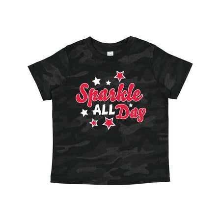 Inktastic Sparkle All Day with Stars Gift Toddler Boy or Toddler Girl T-Shirt