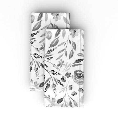 Linen Cotton Canvas Dinner Napkins (Set of 2) - Small Gray Farm House Blooms Monochrome Watercolor Floral Print Cloth Dinner Napkins by Spoonflower
Linen Cotton Canvas Dinner Napkins (Set of 2) - Small Gray Farm House Blooms Monochrome Watercolor Floral Print Cloth Dinner Napkins by Spoonflower