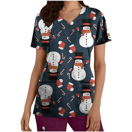 JWZUY Women Scrubs Tops Short Sleeve V Neck Cartoon Pattern Tops Nursing Working Uniform with Pockets Casual Blouses Pullover Shirts T-Shirts Tshirts Tee Shirt (Red XL)
JWZUY Women Scrubs Tops Short Sleeve V Neck Cartoon Pattern Tops Nursing Working Uniform with Pockets Casual Blouses Pullover Shirts T-Shirts Tshirts Tee Shirt (Red XL)