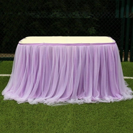 

Big Clearance! Tulle Table Skirt for Rectangle or Round Table Tutu Table Skirting for Wedding Birthday Party Kids Shower Gender Reveal Home Decor