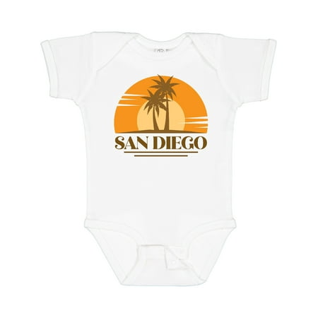 Inktastic San Diego California Retro Sunset Gift Baby Boy or Baby Girl Bodysuit