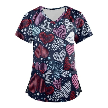 QWERTYU Graphic Scrubs Top for Women Holiday Pockets Uniform Short Sleeve Working Nursing Scrubs Casual Professionals T Shirt Red 4XL
QWERTYU Graphic Scrubs Top for Women Holiday Pockets Uniform Short Sleeve Working Nursing Scrubs Casual Professionals T Shirt Red 4XL
