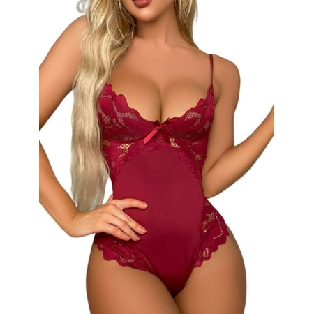 Glookwis Ladies Lingerie Lace Sleepwear Deep V Bodysuit Sleeping Teddy Nightwear Floral Babydoll Wine Red XL
Glookwis Ladies Lingerie Lace Sleepwear Deep V Bodysuit Sleeping Teddy Nightwear Floral Babydoll Wine Red XL