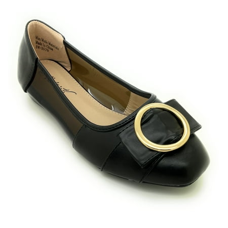 Gold Ring Bow with Transparent sides Wedge Flat