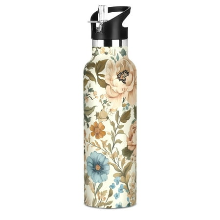Kids Insulated Stainless Steel Sports Water Bottle 600ml (20oz) BPA-Free Beautiful Vintage Floral
Kids Insulated Stainless Steel Sports Water Bottle 600ml (20oz) BPA-Free Beautiful Vintage Floral