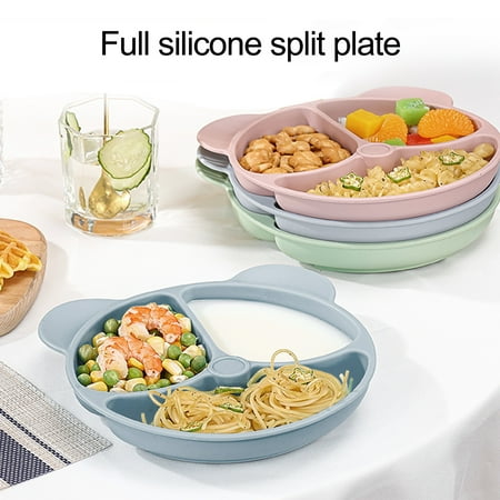 1 Set Baby Suction Plate with Sippy Cup Bowl Bib Spoon Fork Food Grade Dishwasher Safe Silicone Toddlers Divided Plate Kit Kitchen Supplies 
1 Set Baby Suction Plate with Sippy Cup Bowl Bib Spoon Fork Food Grade Dishwasher Safe Silicone Toddlers Divided Plate Kit Kitchen Supplies