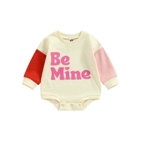 Baby Girl Boy Oversized Crewneck Pullover Sweatshirt Romper Bubble Onesie Newborn Infant Valentines Day Outfit
Baby Girl Boy Oversized Crewneck Pullover Sweatshirt Romper Bubble Onesie Newborn Infant Valentines Day Outfit
