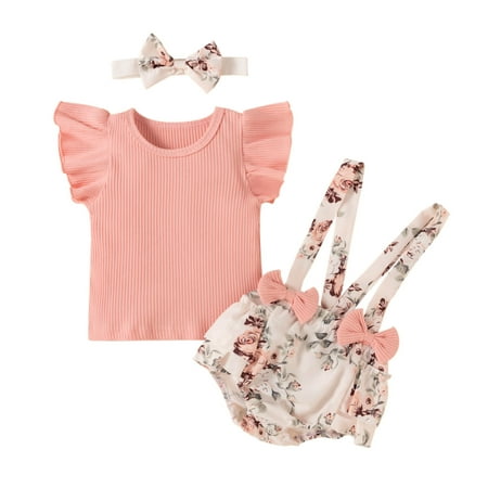 QWERTYU Newborn Infant Baby Toddler T Shirts and Floral Suspender Shorts Set Short Sleeve Outfits Clothing Set Summer for Girl 0-2Y
QWERTYU Newborn Infant Baby Toddler T Shirts and Floral Suspender Shorts Set Short Sleeve Outfits Clothing Set Summer for Girl 0-2Y