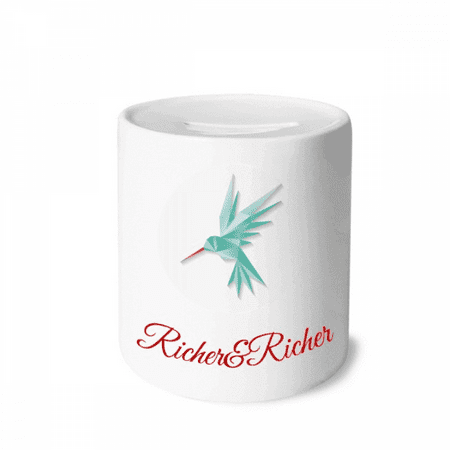 Geometric Bird Origa Pattern Rich and Rich Bank Saving Box Coin