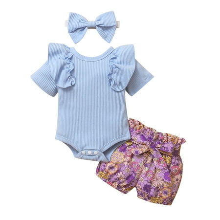 Odeerbi Clearance Baby Girls Boys Clothes Baby Rompers Toddler Ruffle Romper Bodysuit+Floral Print Shorts Headbs Outfits
Odeerbi Clearance Baby Girls Boys Clothes Baby Rompers Toddler Ruffle Romper Bodysuit+Floral Print Shorts Headbs Outfits