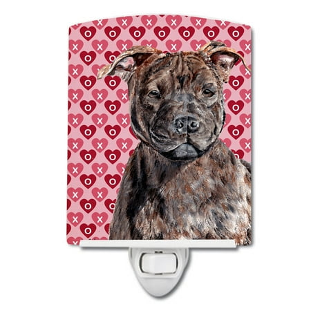 Caroline s Treasures SC9705CNL Staffordshire Bull Terrier Staffie Hearts and Love Ceramic Night Light 6x4x3
Caroline s Treasures SC9705CNL Staffordshire Bull Terrier Staffie Hearts and Love Ceramic Night Light 6x4x3