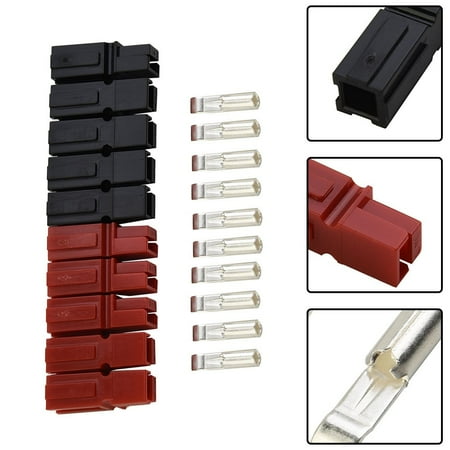 BCLONG 5 Pair Red and Black 30 Amp 600V for Anderson Plug Marine Power Connector
BCLONG 5 Pair Red and Black 30 Amp 600V for Anderson Plug Marine Power Connector