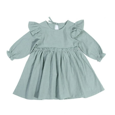 Toddler Girls Dress Long Sleeve Solid Color Dress School Party Swing Dress Tiered Ruffle Casual Swing Midi Dress
Toddler Girls Dress Long Sleeve Solid Color Dress School Party Swing Dress Tiered Ruffle Casual Swing Midi Dress