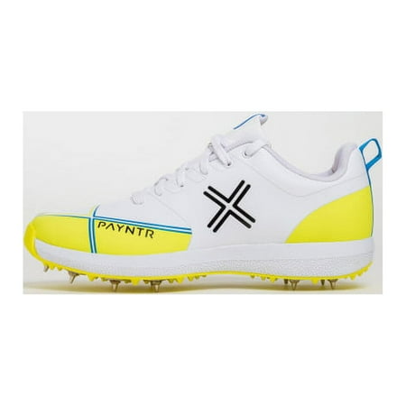 Payntr X Batting Spike (White & Yellow) Cricket Shoes - 2021