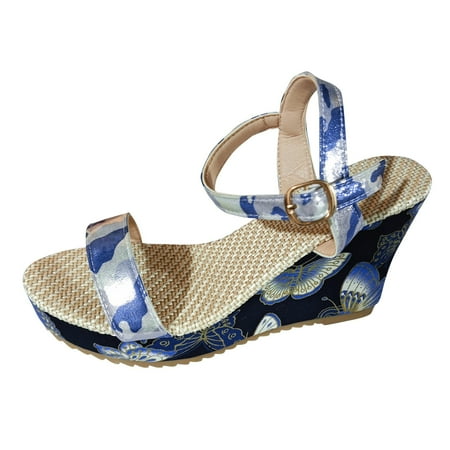 Women s Summer Fashion Butterfly Flower Print Sandals Fish Mouth Open Toe Thick Bottom Slope Heel Sandals
Women s Summer Fashion Butterfly Flower Print Sandals Fish Mouth Open Toe Thick Bottom Slope Heel Sandals