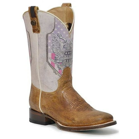 Women s Roper 2nd Amendment CCS Rider Hybrid Sole Leather Boots Handcrafted Tan